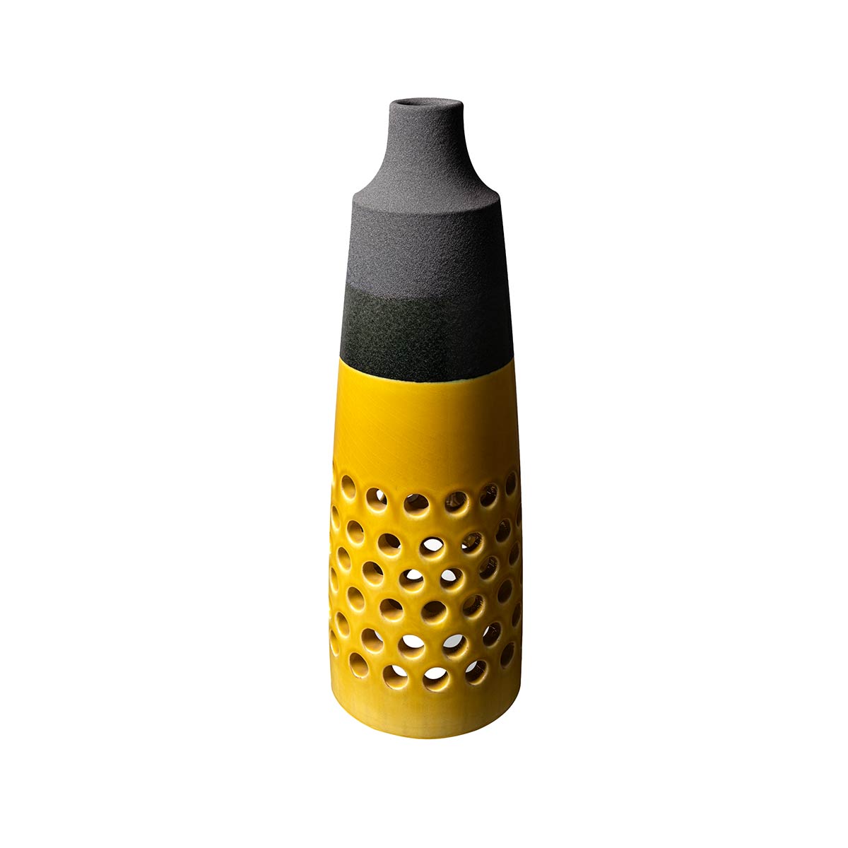Cylindrical Lava Vase | Yellow