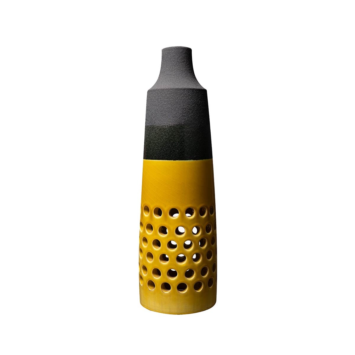 Cylindrical Lava Vase | Yellow