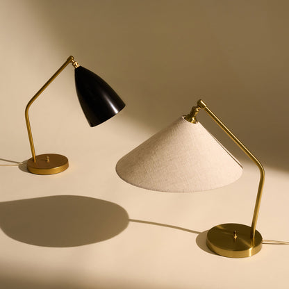 Grasshopper Table Lamp | Natural Coloured Canvas Shade