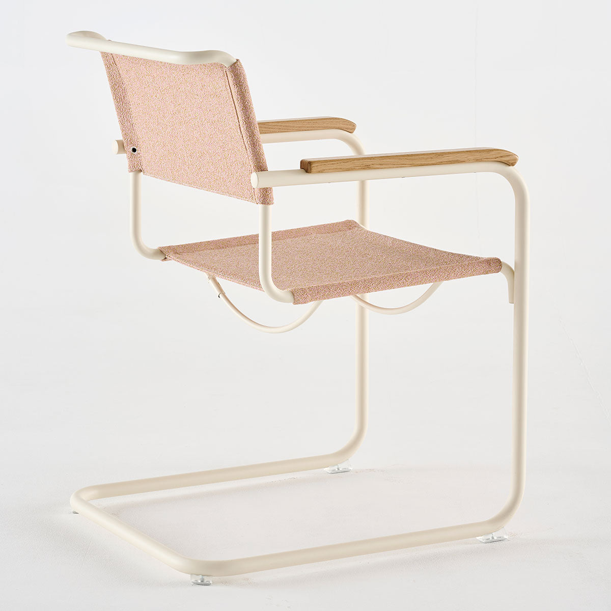 S34 V Soft Cantilever Arm Chair | Cento Lotus Pink Mustard Fabric