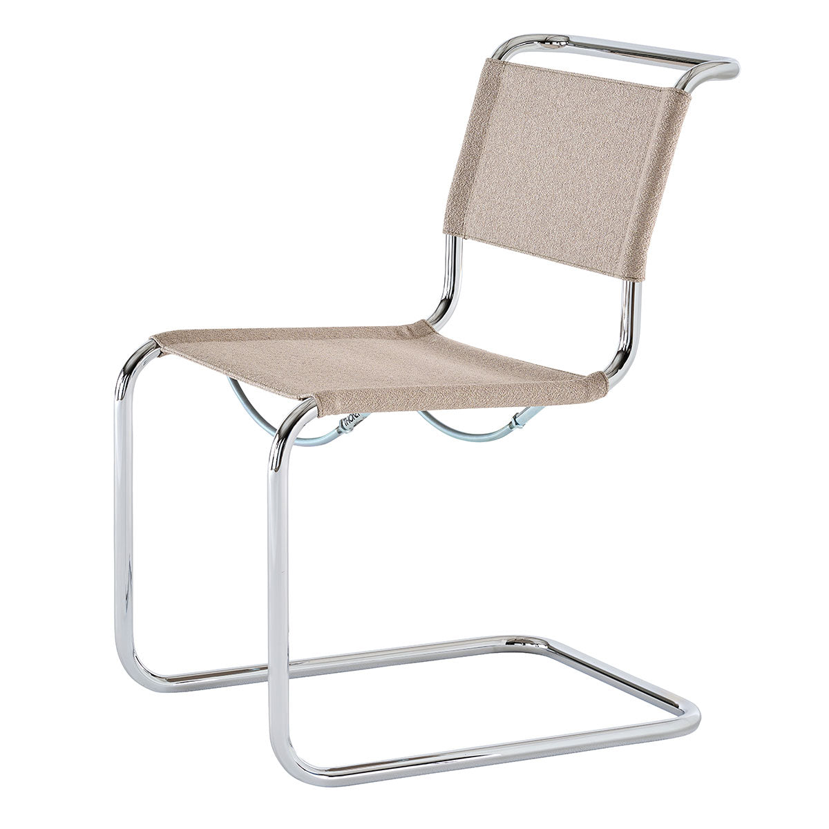S33 V Soft Cantilever Side Chair | Cento Angora Beige Fabric
