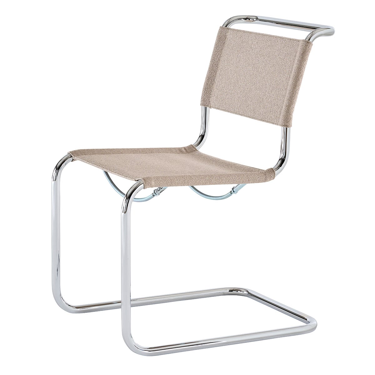 S33 V Soft Cantilever Side Chair | Cento Angora Beige Fabric