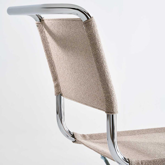 S33 V Soft Cantilever Side Chair | Cento Angora Beige Fabric