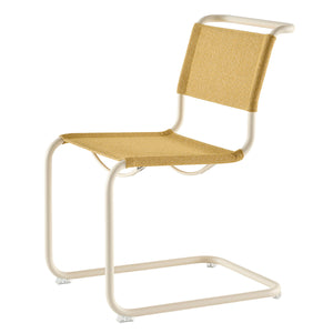 S33 V Soft Cantilever Side Chair | Cento Corn Yellow Fabric