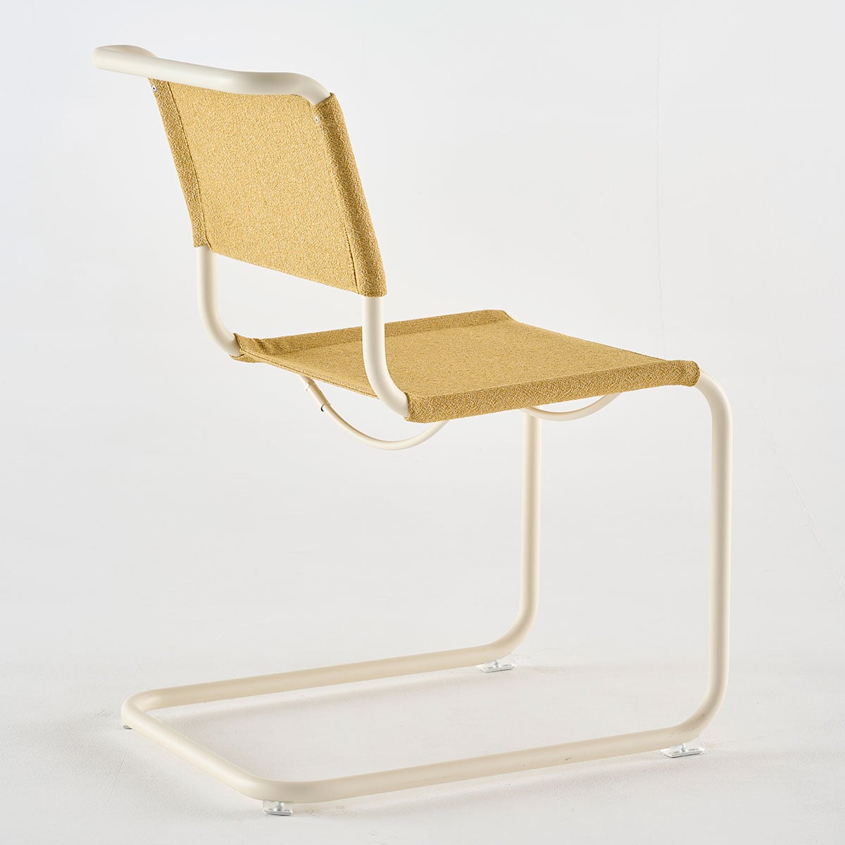 S33 V Soft Cantilever Side Chair | Cento Corn Yellow Fabric