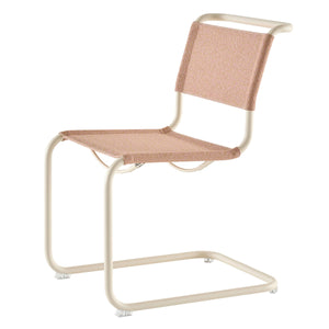 S33 V Soft Cantilever Side Chair | Cento Lotus Pink Mustard Fabric