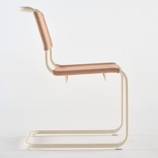 S33 V Soft Cantilever Side Chair | Cento Lotus Pink Mustard Fabric