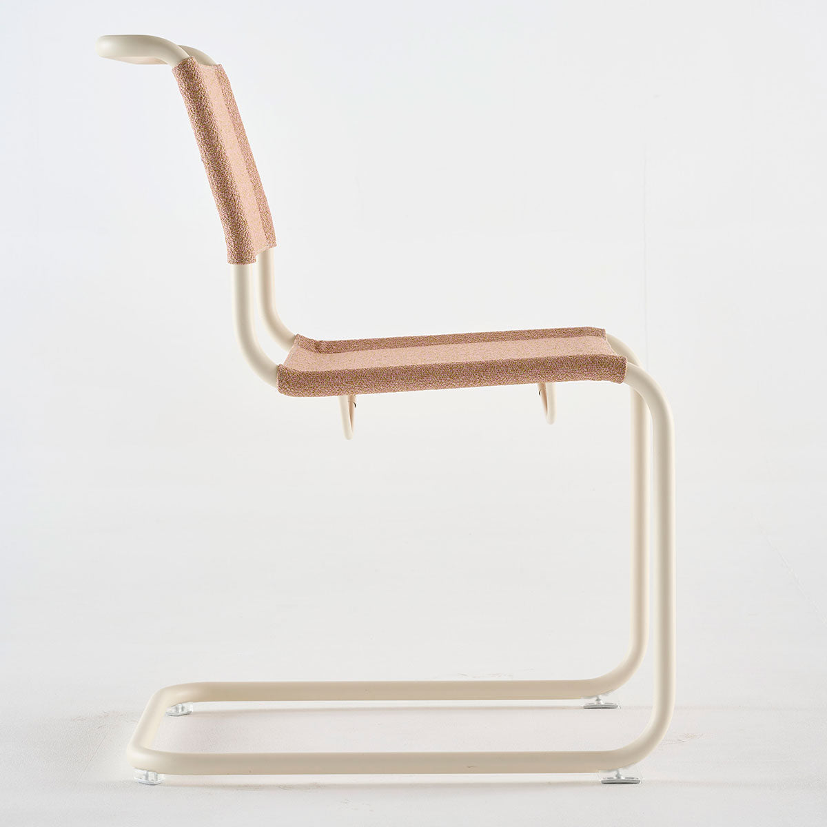 S33 V Soft Cantilever Side Chair | Cento Lotus Pink Mustard Fabric