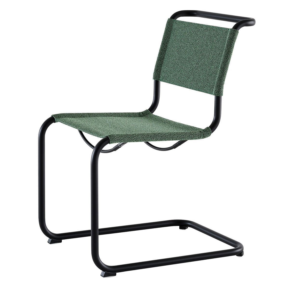 S33 V Soft Cantilever Side Chair | Cento Malachite Dark Green Fabric