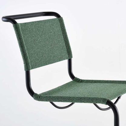 S33 V Soft Cantilever Side Chair | Cento Malachite Dark Green Fabric