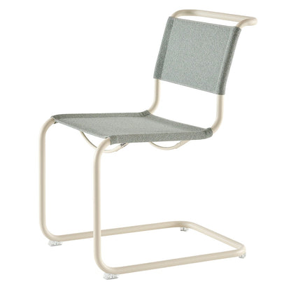 S33 V Soft Cantilever Side Chair | Cento Ray Sage Grey Fabric