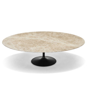 Saarinen Oval Dining Table | Light Brown Emperador Marble Top