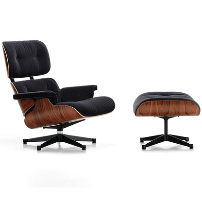 Eames Lounge Chair & Ottoman | Dk Anthracite Calma Velvet Santos Palisander Shell
