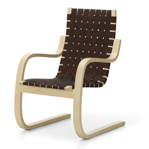 406 Armchair | Black Brown Webbing