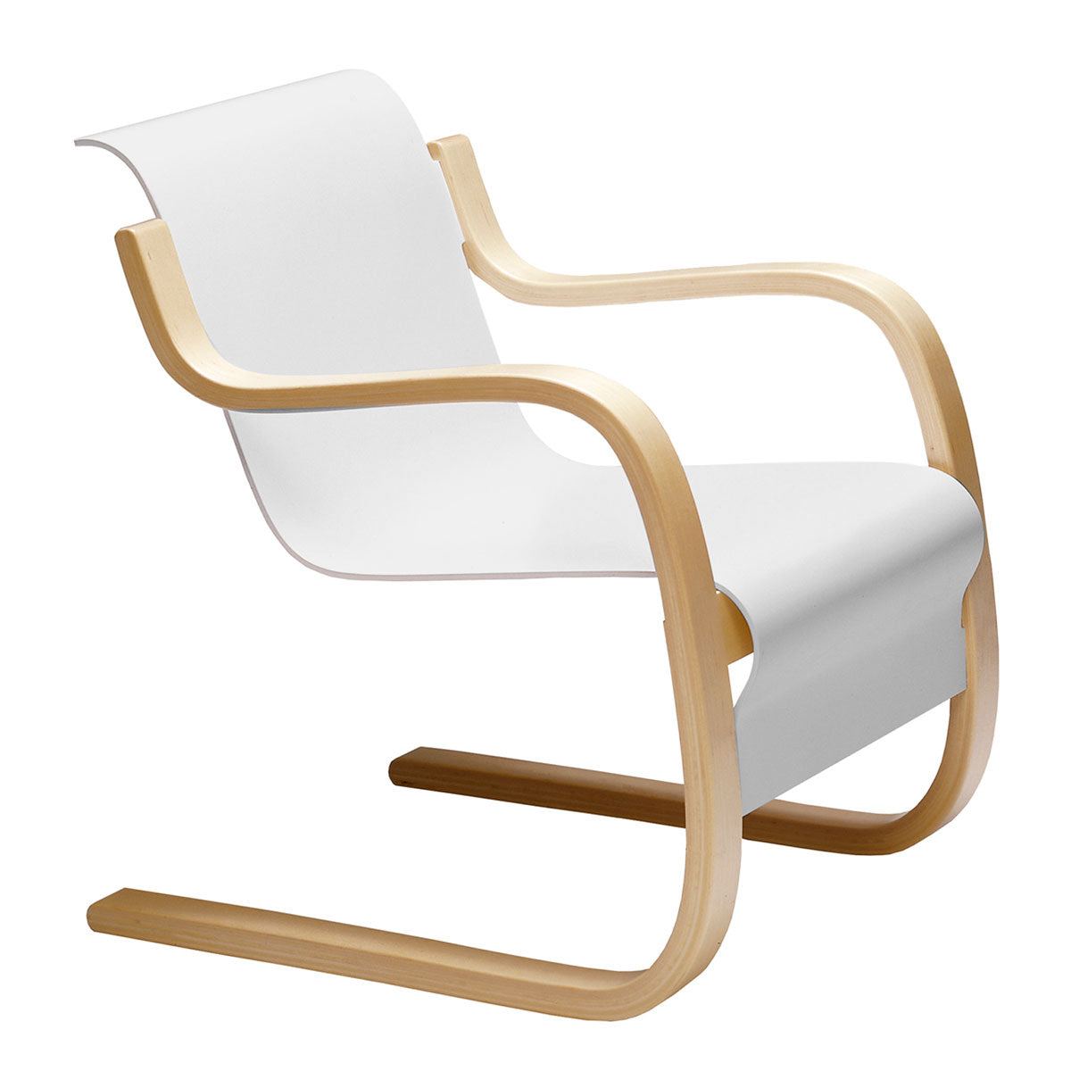 42 Armchair | White Lacquered Seat and Back