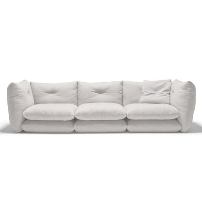 Pillo 3 Seat Sofa | Almond AH42 Sahara Fabric Upholstery