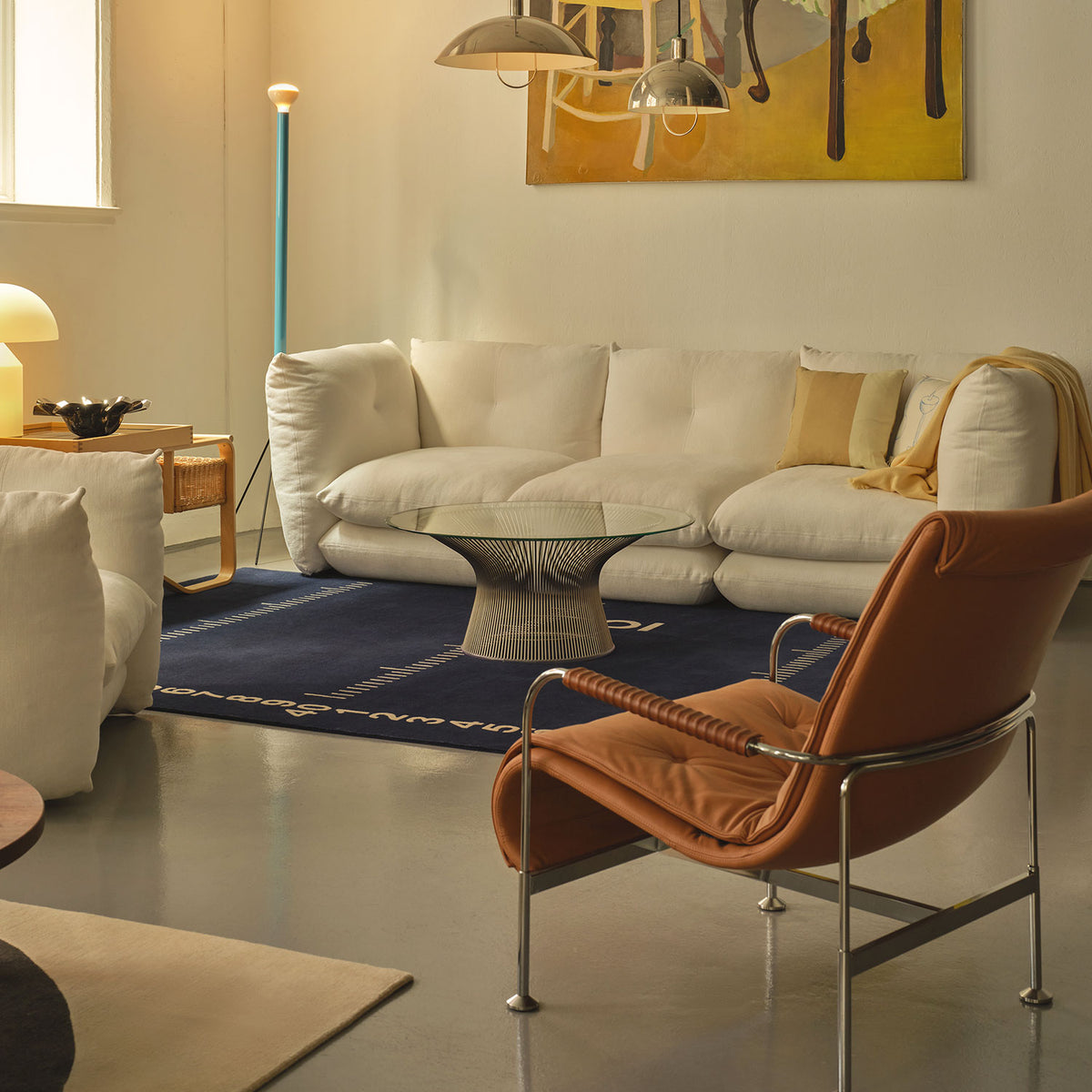 Pillo 3 Seat Sofa | Almond AH42 Sahara Fabric Upholstery