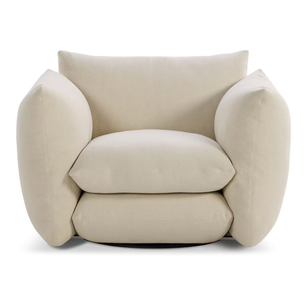Pillo Swivel Armchair | Almond AH42 Sahara Fabric Upholstery