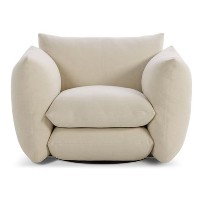 Pillo Swivel Armchair | Almond AH42 Sahara Fabric Upholstery