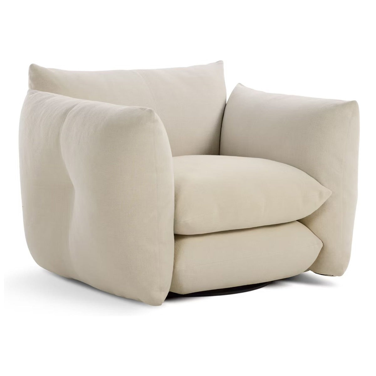 Pillo Swivel Armchair | Almond AH42 Sahara Fabric Upholstery