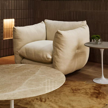 Pillo Swivel Armchair | Almond AH42 Sahara Fabric Upholstery