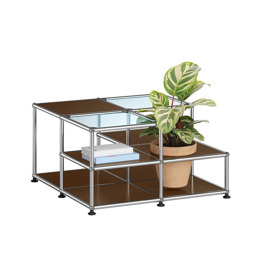 USM Haller Coffee Table with Flowerpot LB2 | Brown