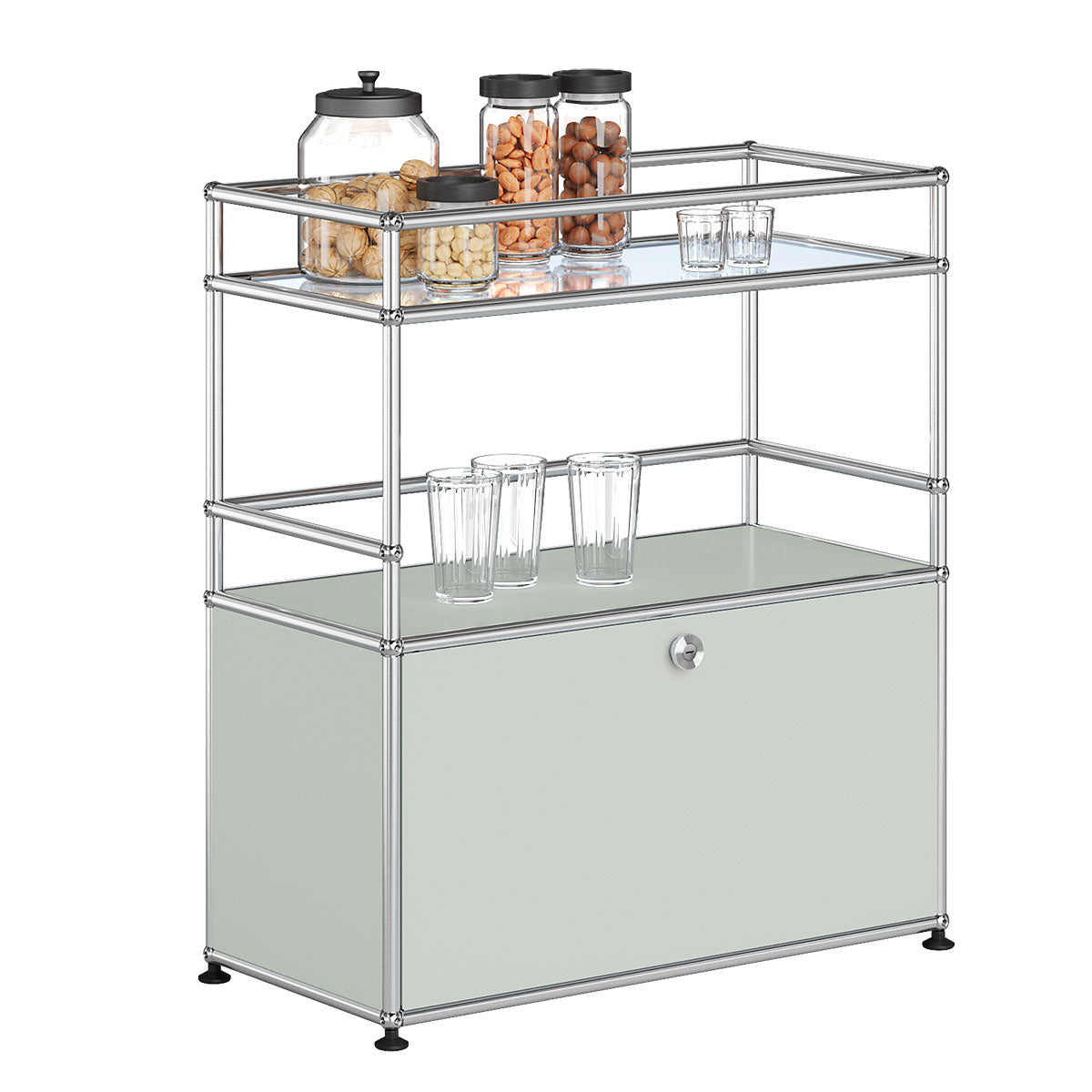 USM Haller Tall Serving Unit LB16 | Light Grey