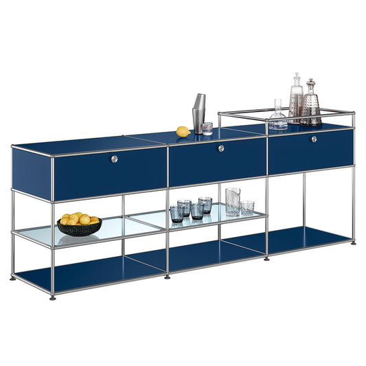 USM Haller Wide Sideboard LB19 | Steel Blue
