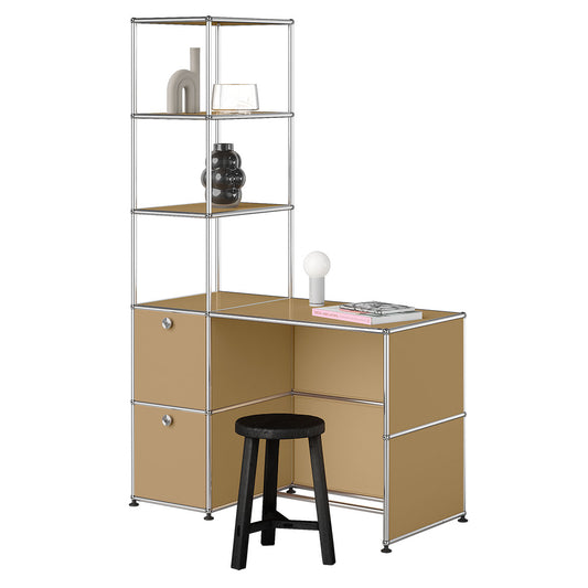 USM Haller Desk with Shelves LB52 | Beige