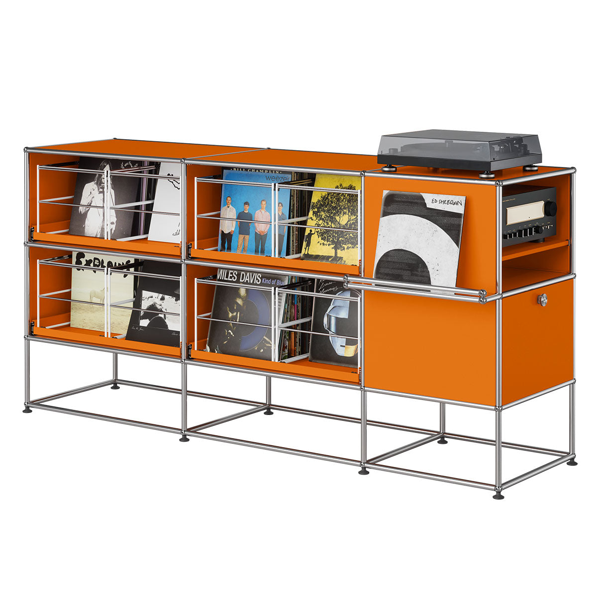 USM LP Storage Sideboard LB62 | Orange Lacquer Panels