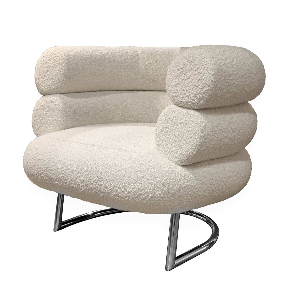 Eileen Gray Bibendum Chair | Ivory 001 Karakorum Fabric