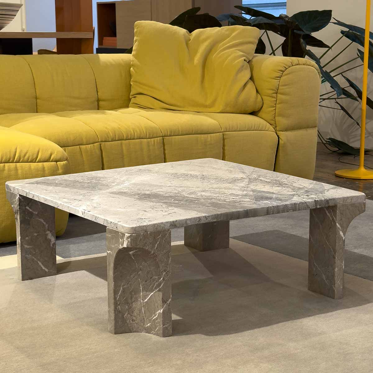 Ex Display Doric Coffee Table Square | Electric Grey Limestone