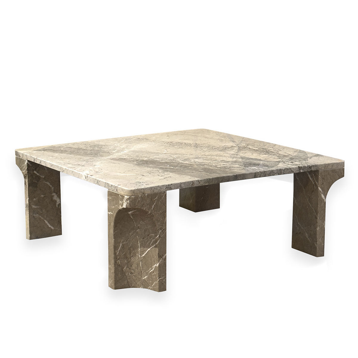 Ex Display Doric Coffee Table Square | Electric Grey Limestone