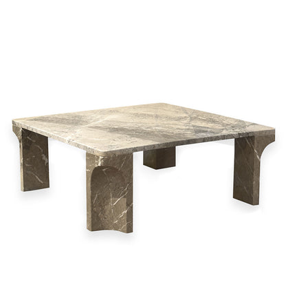 Ex Display Doric Coffee Table Square | Electric Grey Limestone