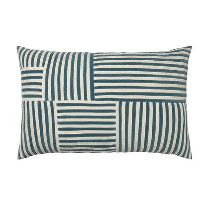 Ines Cushion | Mazarine and Dusty White