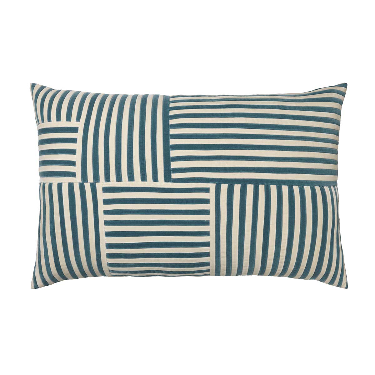 Ines Cushion | Mazarine and Dusty White