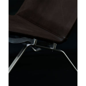 PK22 Easy Chair | Dark Brown Haze Leather Upholstery