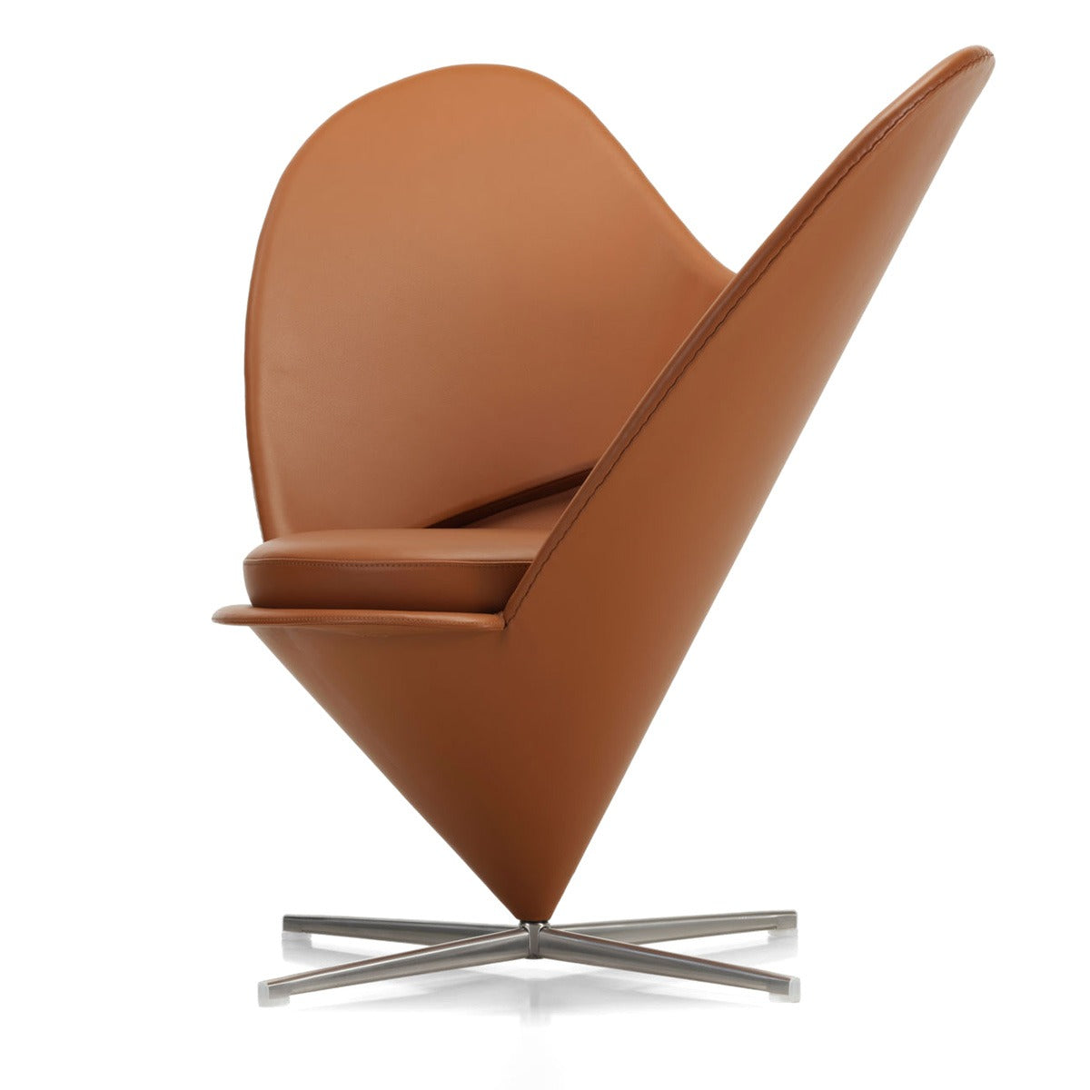 Heart Cone Chair | Premium Leather Cognac 97