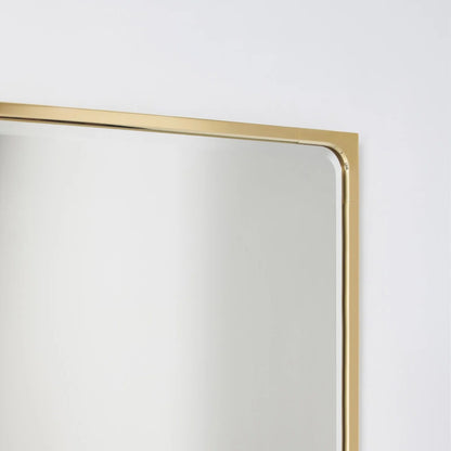 Como Mirror 3 Panel Tall | Glossy Brass Frame