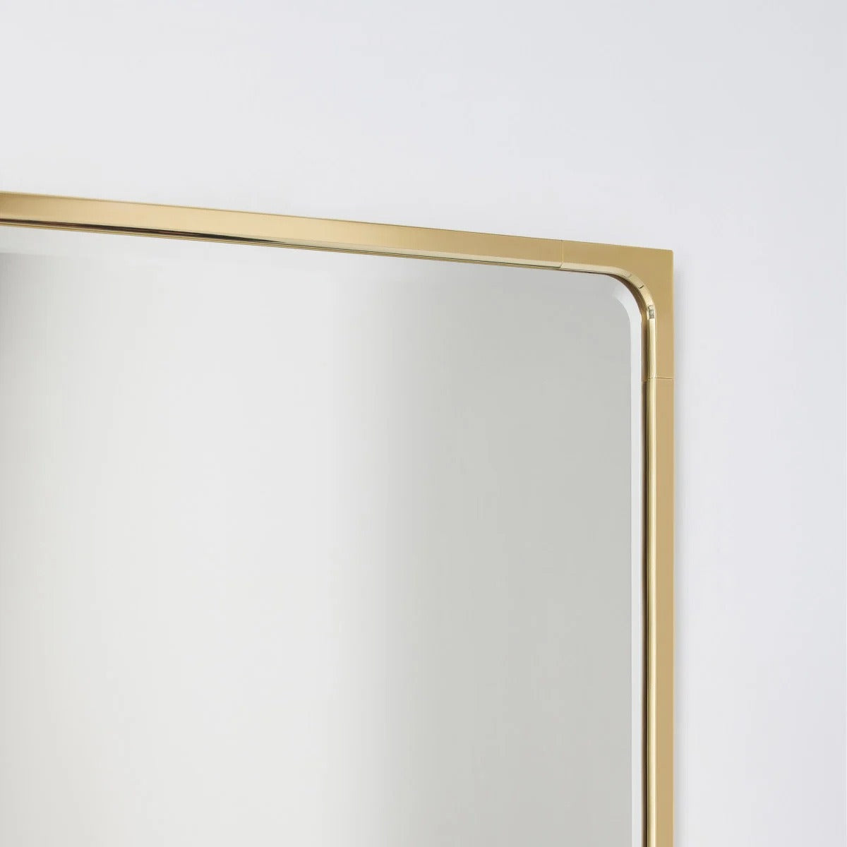 Como Mirror 3 Panel Tall | Glossy Brass Frame