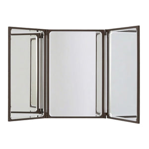Como Mirror 3 Panel Short | Dark Brown Frame