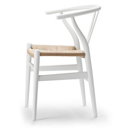 CH24 Wishbone Chair Soft Colours | White