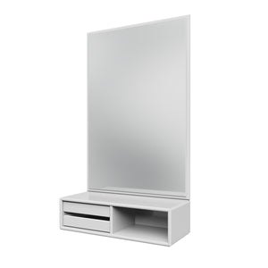 Glance Mirror and Shelf | White 101 Lacquer