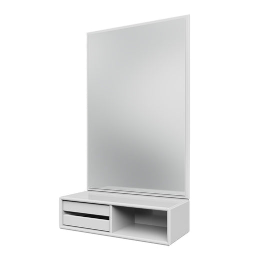 Glance Mirror and Shelf | White 101 Lacquer