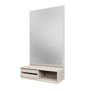 Glance Mirror and Shelf | Oat Lacquer