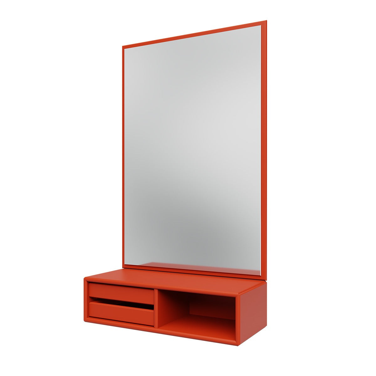 Glance Mirror and Shelf | Rosehip Lacquer