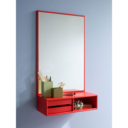 Glance Mirror and Shelf | Rosehip Lacquer