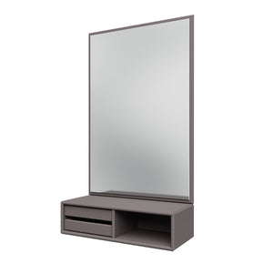 Glance Mirror and Shelf | Coffee Lacquer