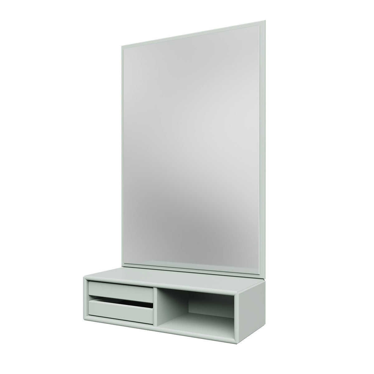 Glance Mirror and Shelf | Mist Lacquer