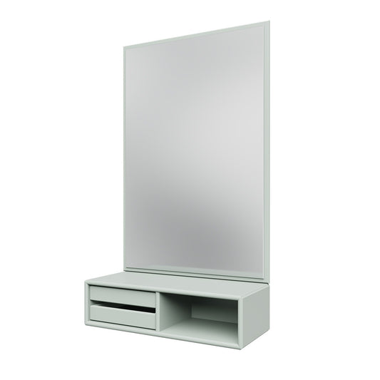 Glance Mirror and Shelf | Mist Lacquer